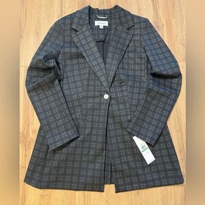 Calvin Klein Women's Dark Checkered Blazer